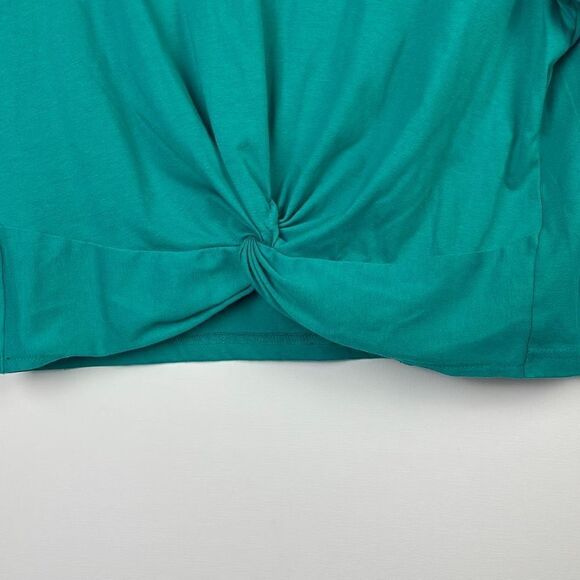 Jinkesi Women's Set of 2 Knot Front Cropped Green & Purple T-shirt Size L - Picture 7 of 9